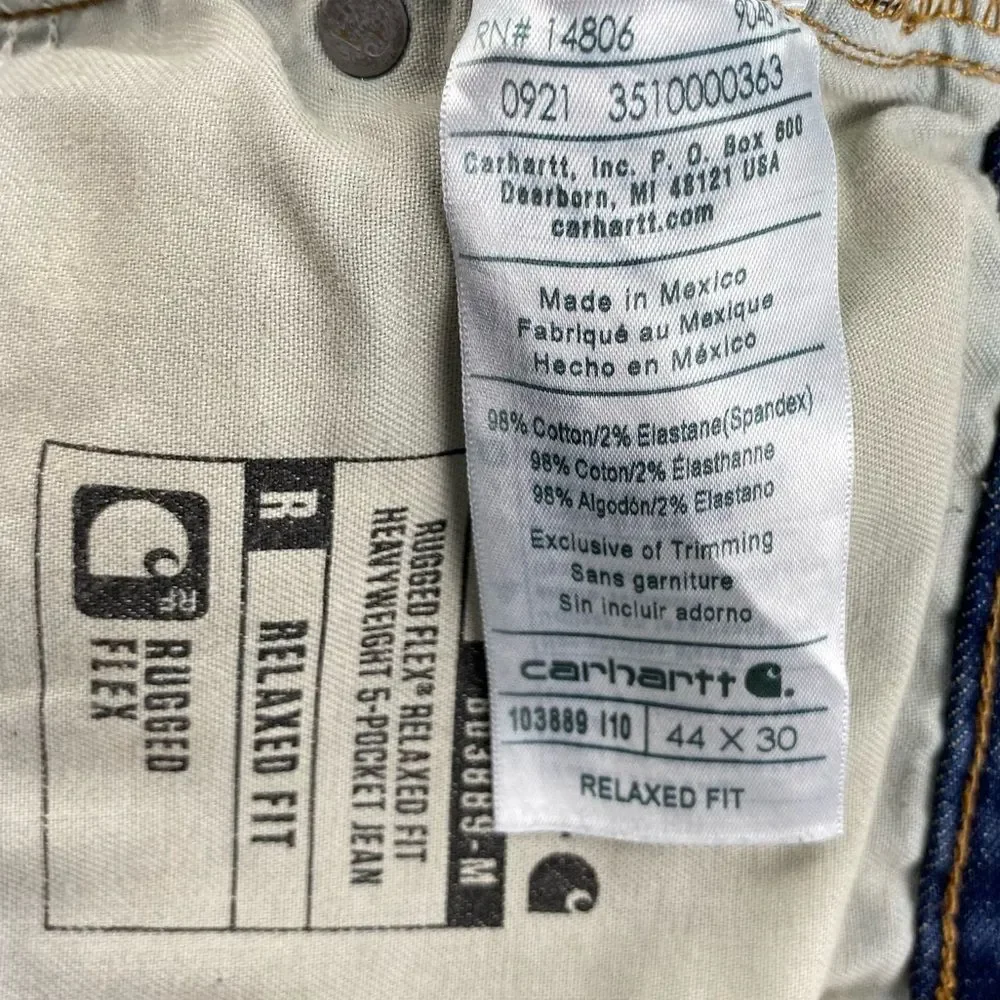 Carhartt Men's Relaxed Fit Straight Leg Rugged Flex Utility Jeans  |  Size:  44